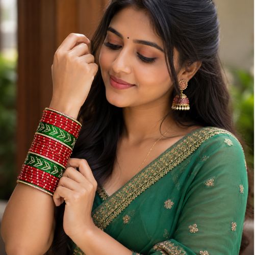 Heart Shine Glass Bangles